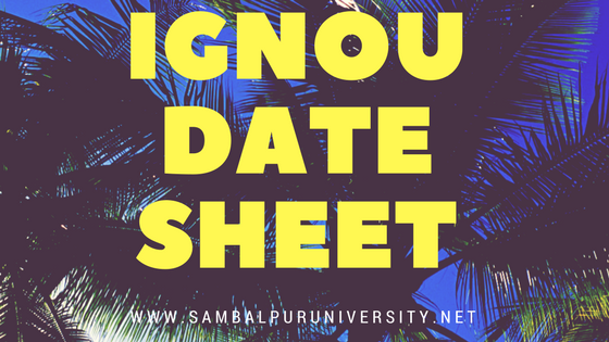 ignou date sheet