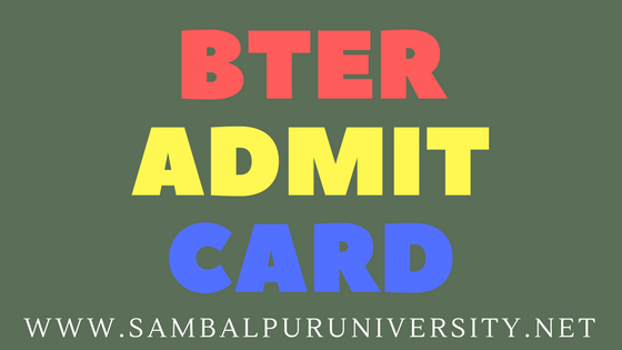 bter admit card