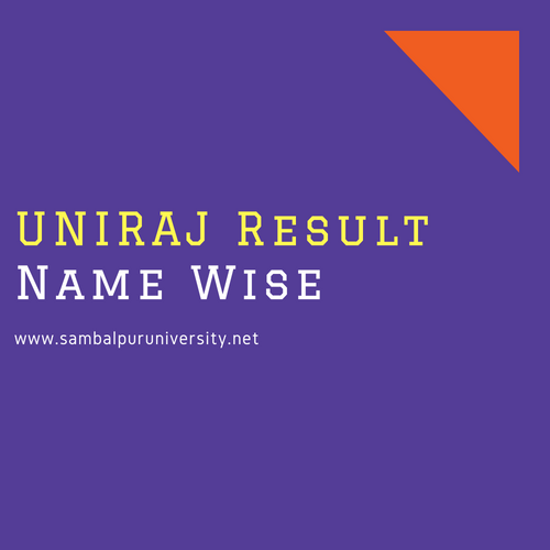 Uniraj result name wise