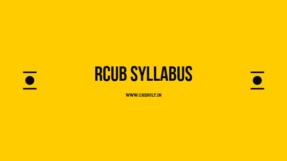 RCUB Syllabus