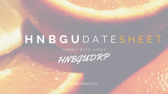 HNBGU date sheet